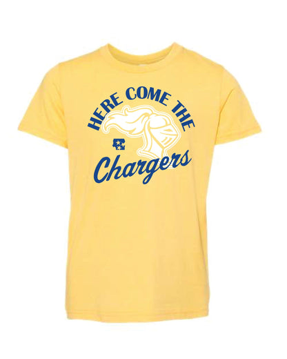 Here Come The Chargers Youth Tee