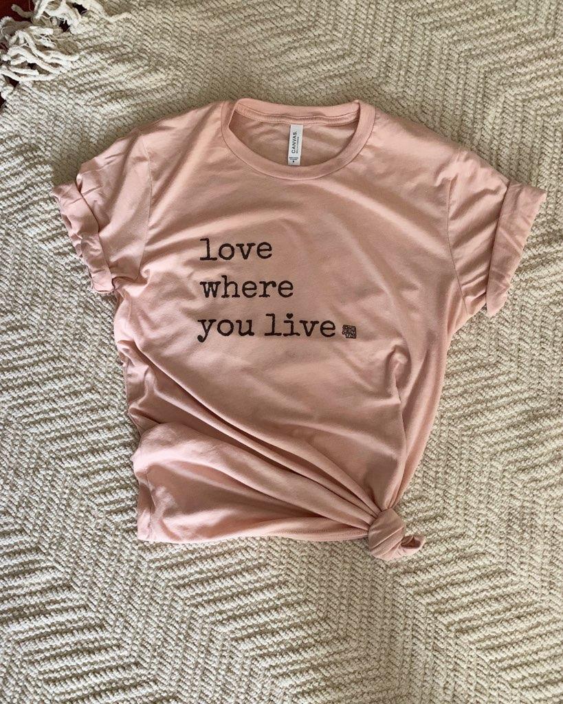 Love Where You Live Typewriter Tee