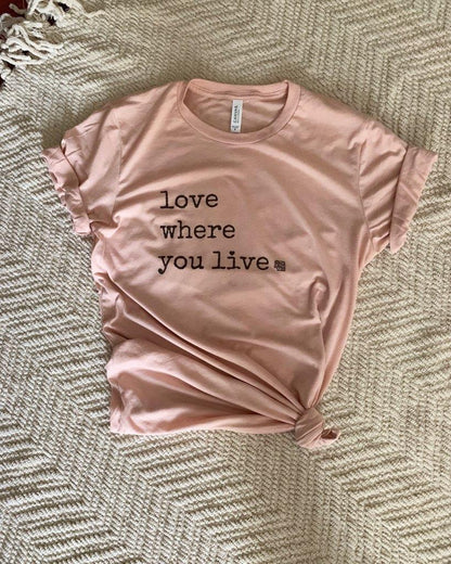 Love Where You Live Typewriter Tee