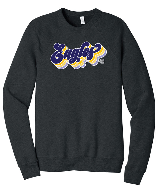 Retro Eagles Script Crew Fleece