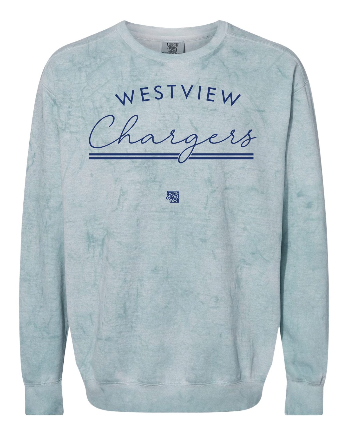 WESTVIEW CHARGERS COLORBLAST FLEECE CREWNECK