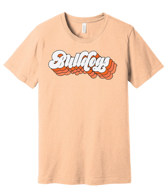 Retro Bulldogs Script T-shirt